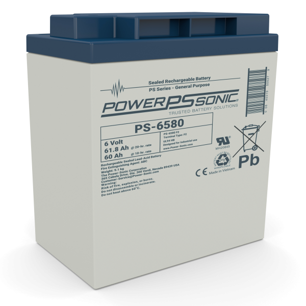 PS-6580 6v 58Ah Sealed Lead Acid Battery