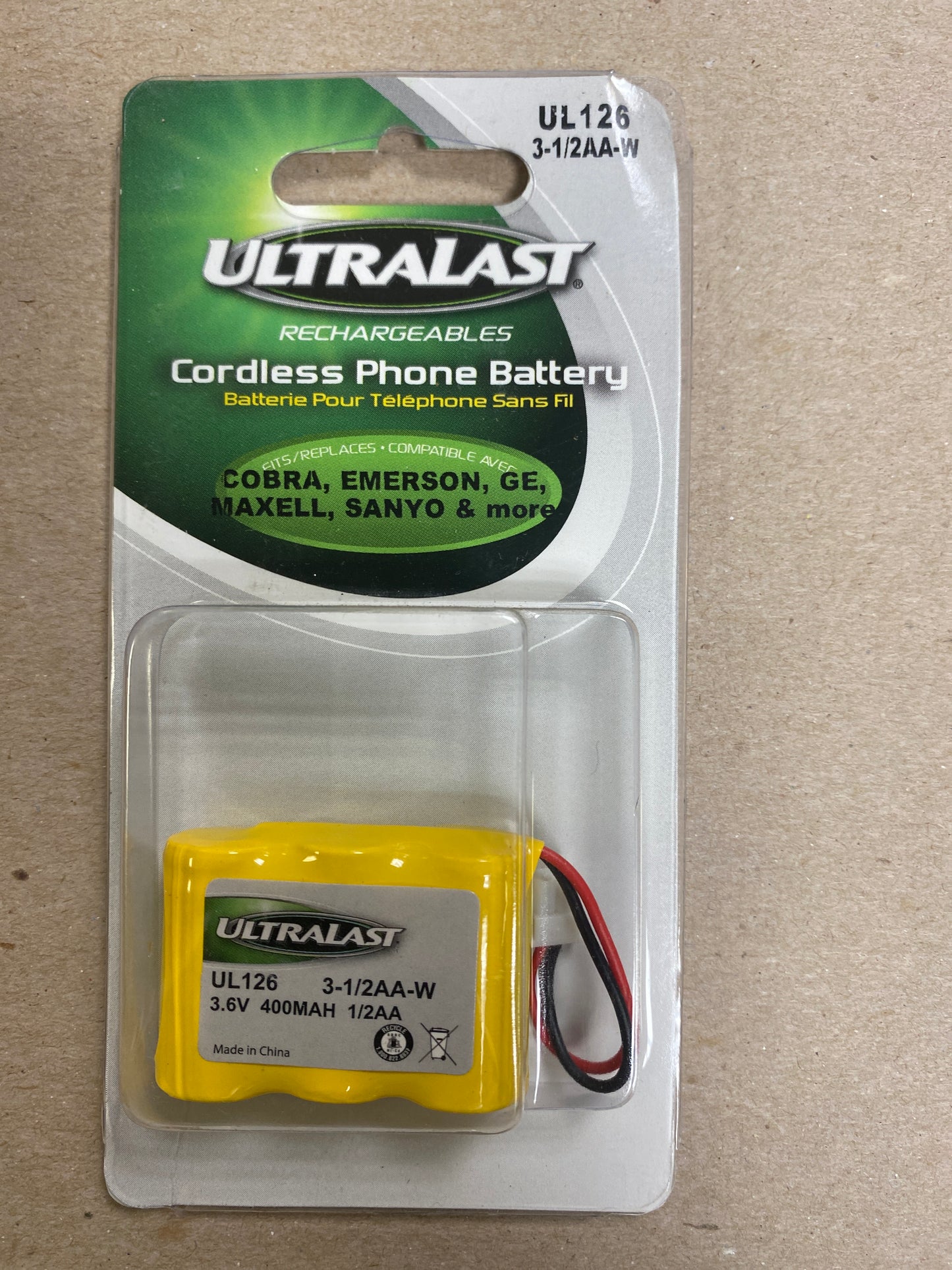 3-1/2AA-W Cordless Phone Battery