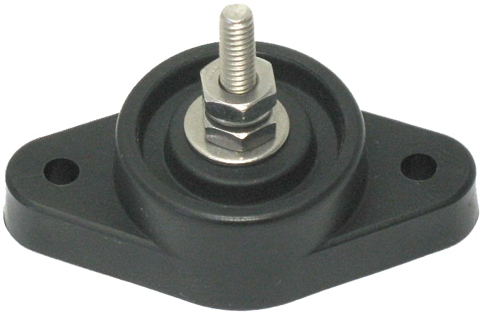 Distribution Post Small Base 5/16" Stud Black