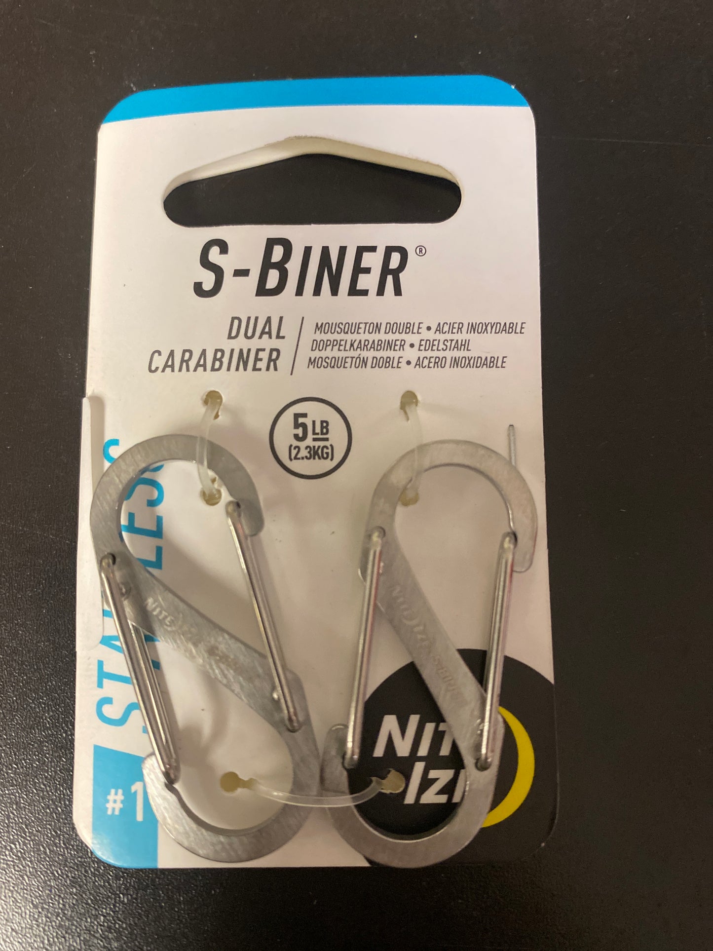 S-Biner® Stainless Steel Dual Carabiner #1 - 2 Pack - Stainless