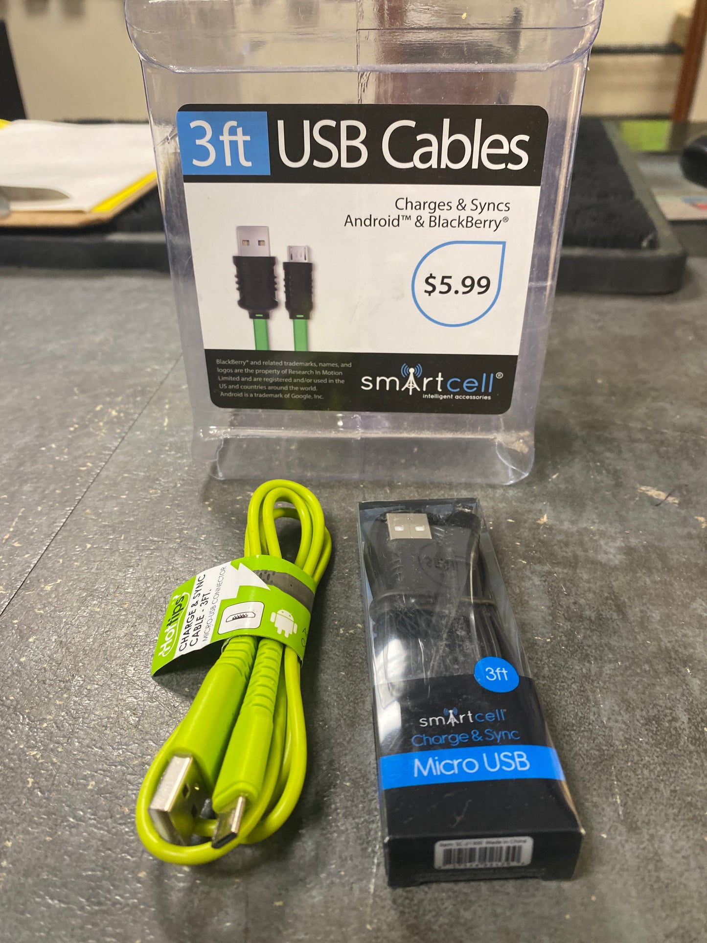 SC21300 3’ USB-A to Micro USB charging cable