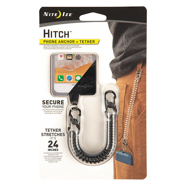 NiteIze Hitch Phone Anchor + Tether - Black