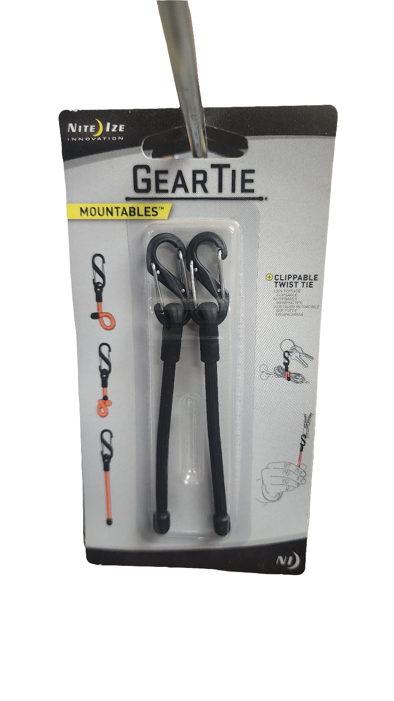 Gear Tie 3" Clippable Reusable Rubber Twist Tie 2 Pack