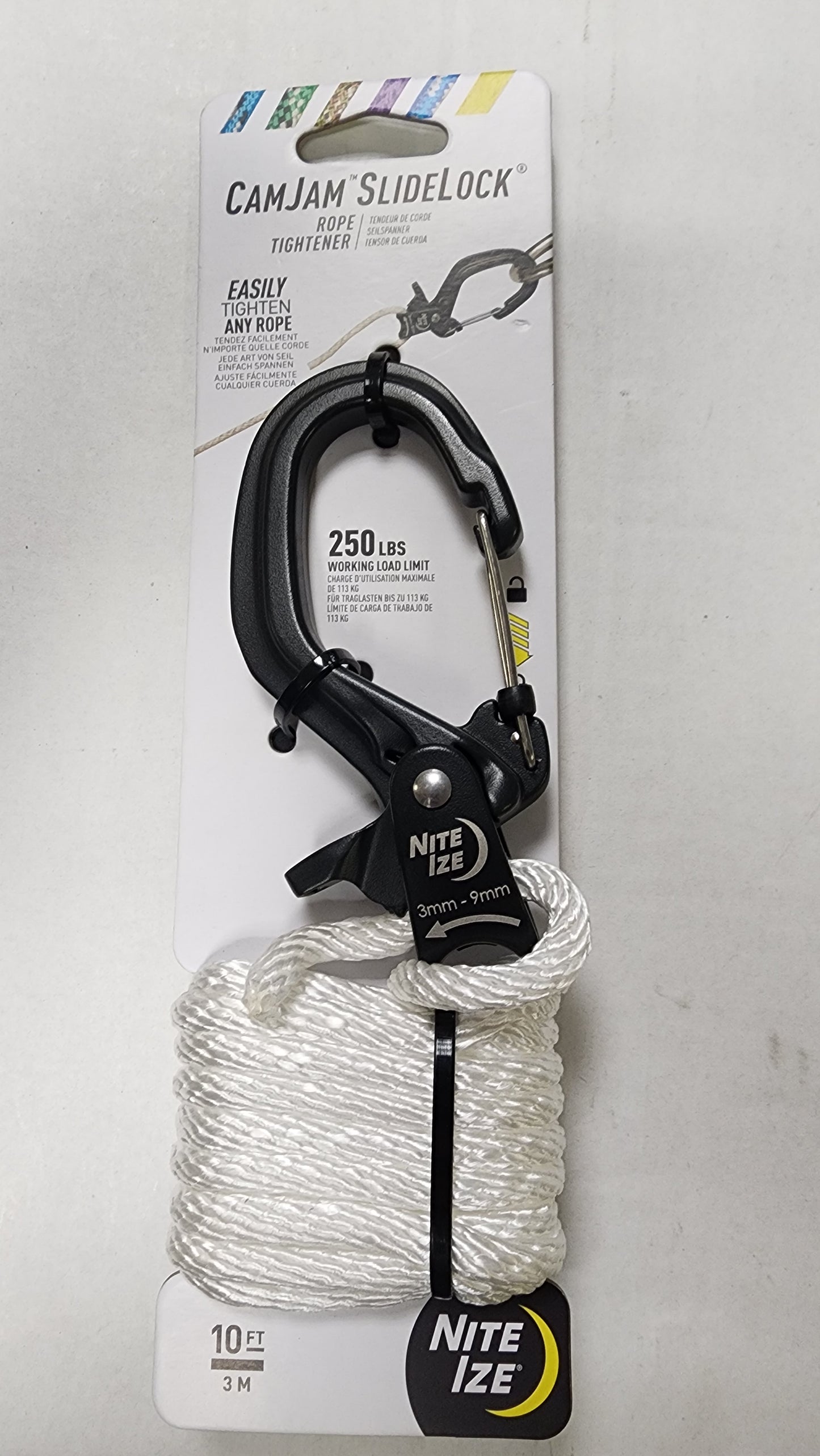CamJam SlideLock Rope Tightener Large 10' Rope