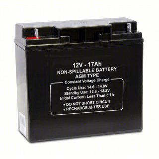 12v 17ah Size Battery