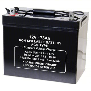 12v 75ah 24 AGM sla75-12
