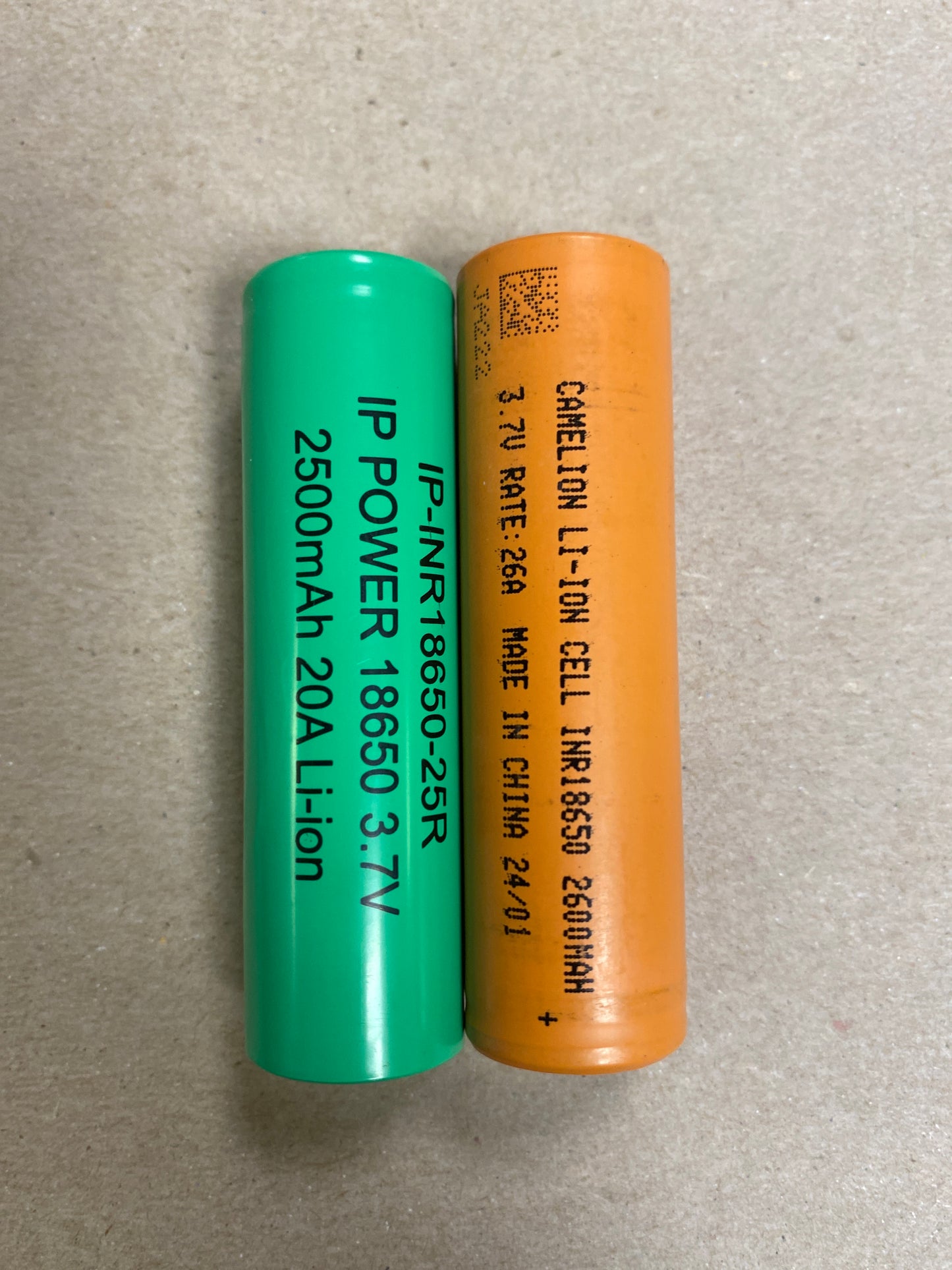 18650 Lithium Ion Cell No Protection