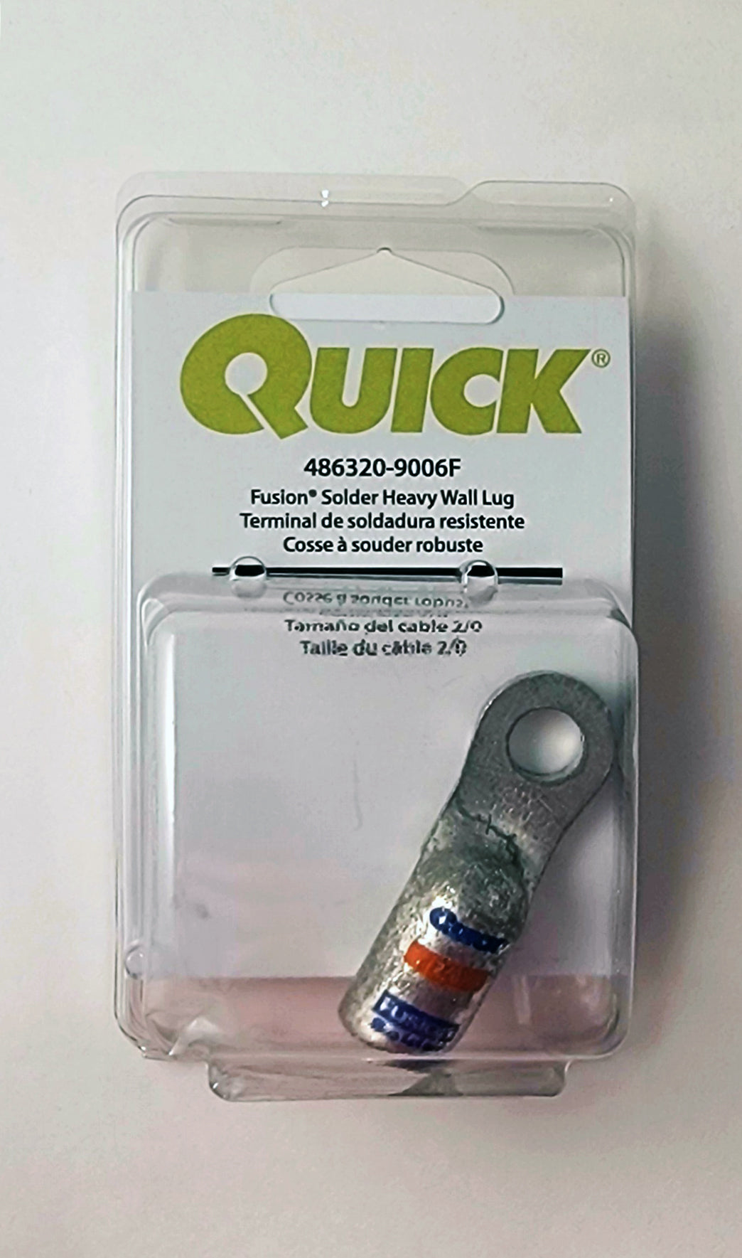 Fusion 2/0 Ga 3/8" Heavy Wall Lug Solder (Clamshell)