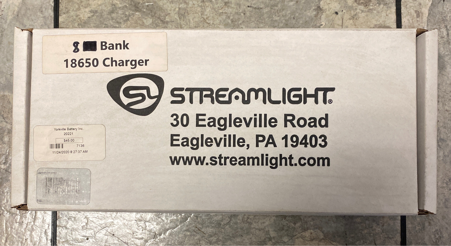 20221 Streamlight 8-Bank Lithium Charger