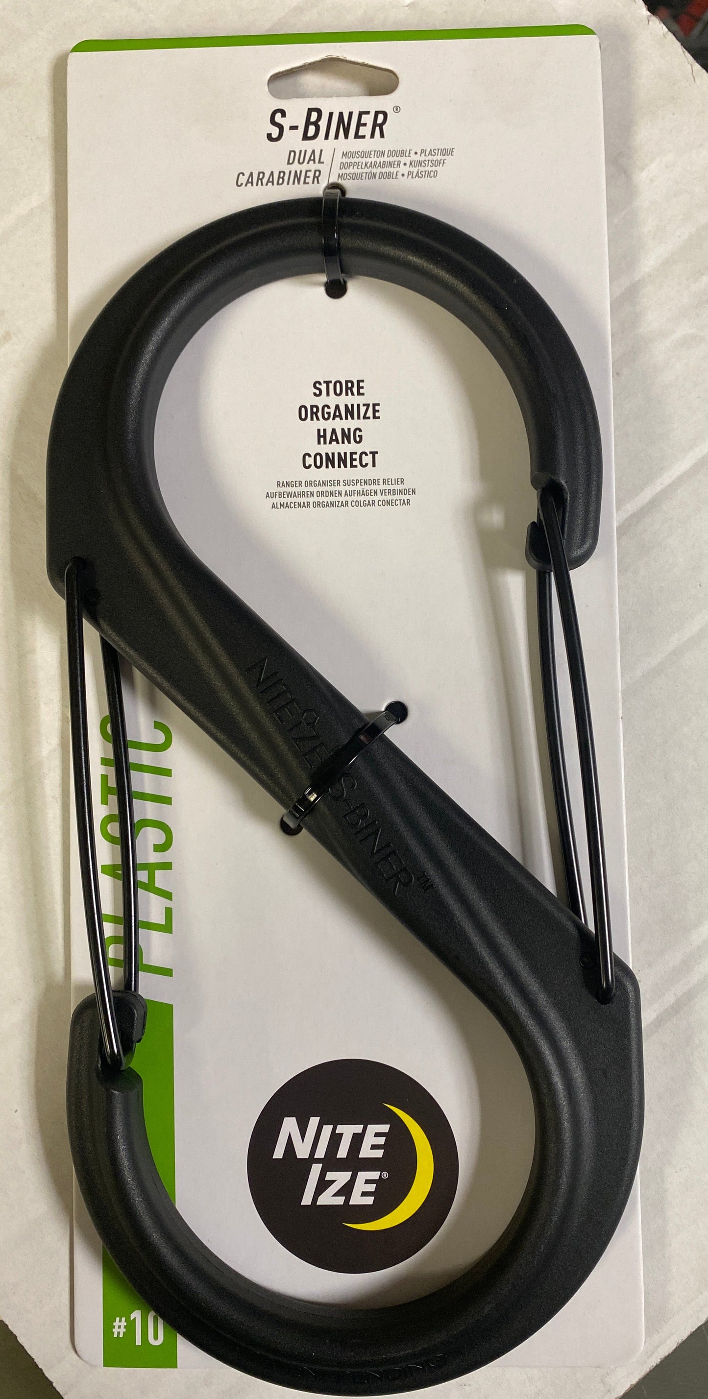 S-Biner® Plastic Dual Carabiner #10 - Black