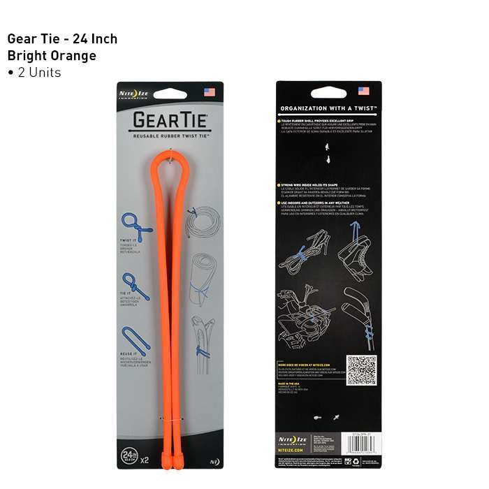 Gear Tie 24" Reusable Rubber Twist Tie 2 Pack