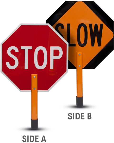 Stop/Slow Paddle Sign