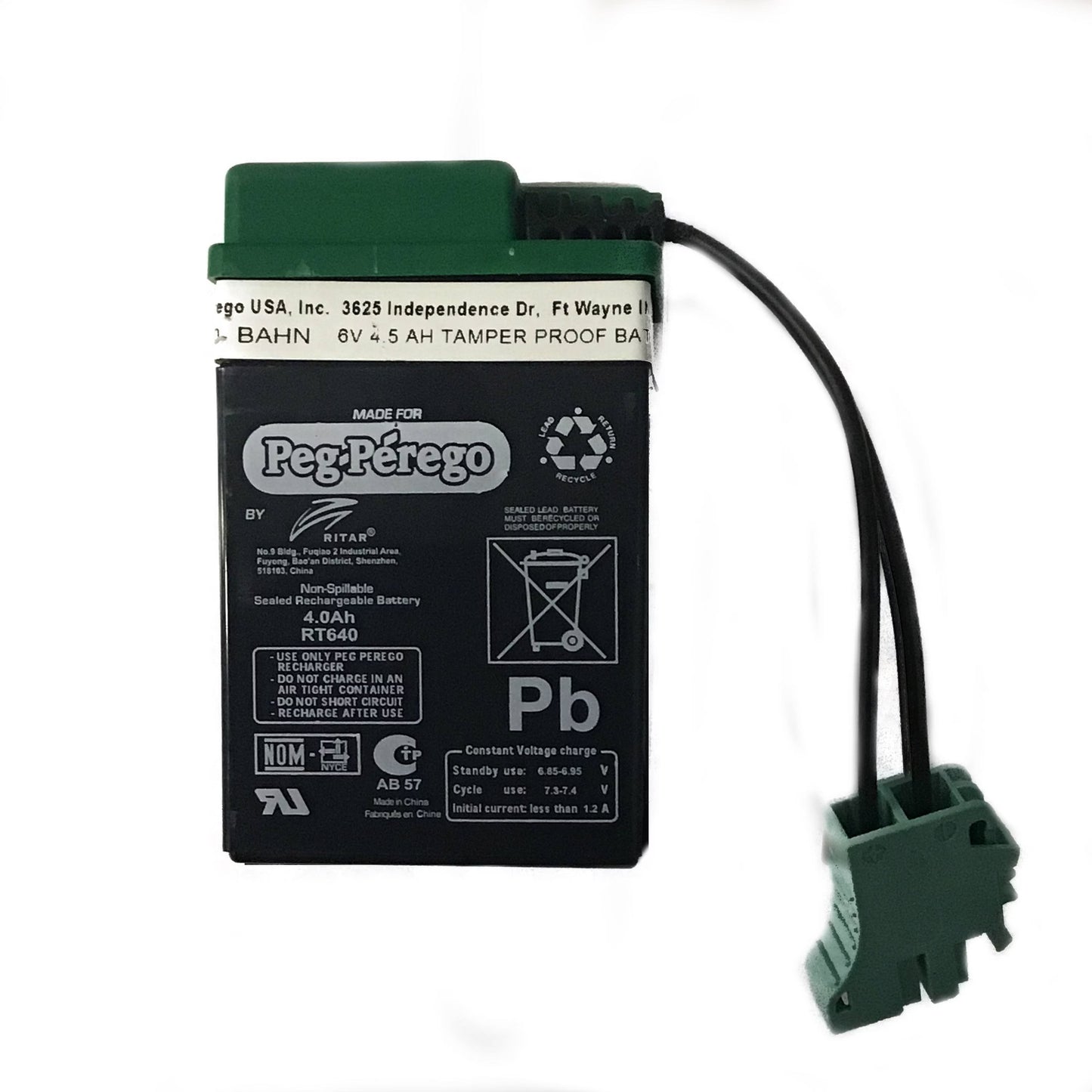 Peg Perego 6v Green Battery IAKB0509