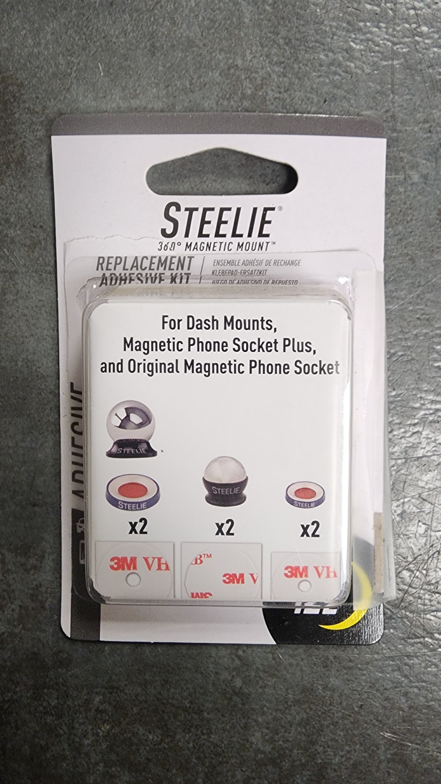 Steelie® Replacement Adhesive Kit for Dash Mount + Phone Socket