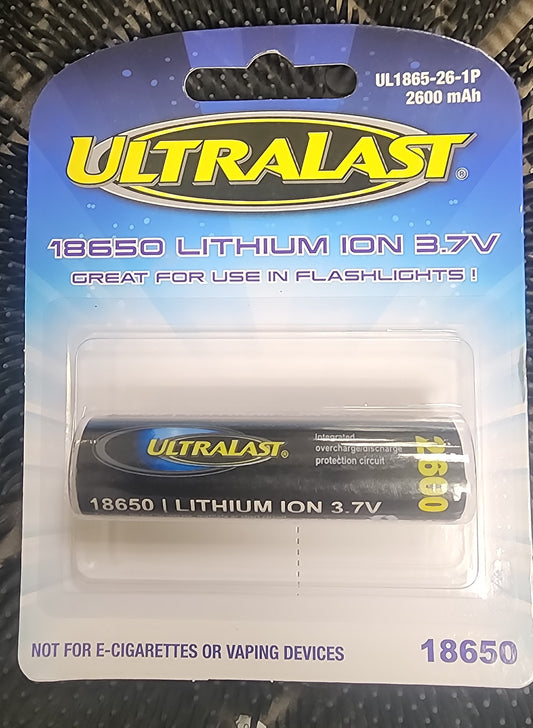 18650 Li-ion 2600 mAh Ultralast Cell Single Pack