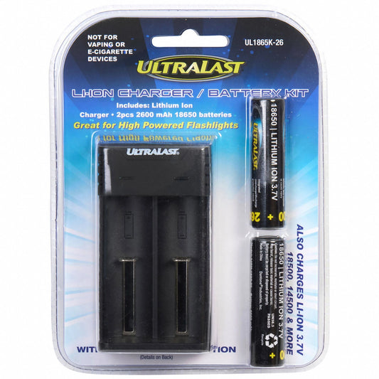 Ultralast 18650 2 pack with charger